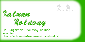 kalman moldvay business card