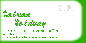 kalman moldvay business card